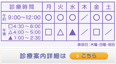 伊藤内科循環器内科クリニックの診療時間表